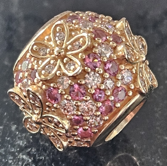 PANDORA Rose Pink Pave Daisy Flower Charm No. 788797C01 - Picture 1 of 4